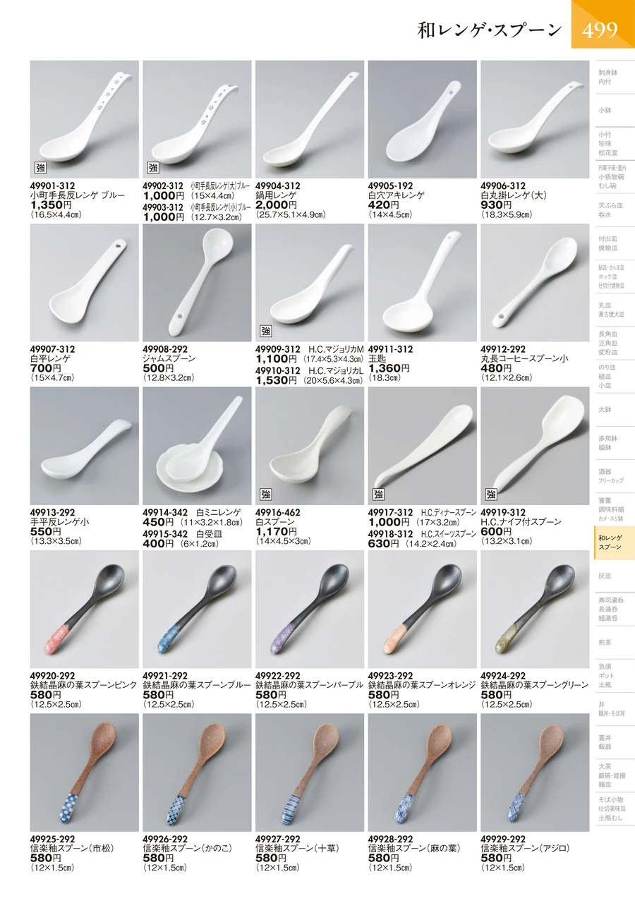 和レンゲ・スプーン ページ500