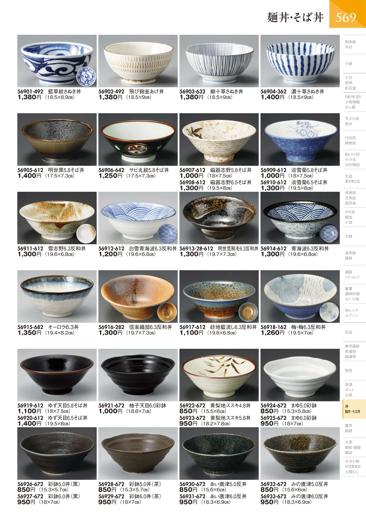 陶里vol.32・ページ番号570・丼（単品）中16～13㎝