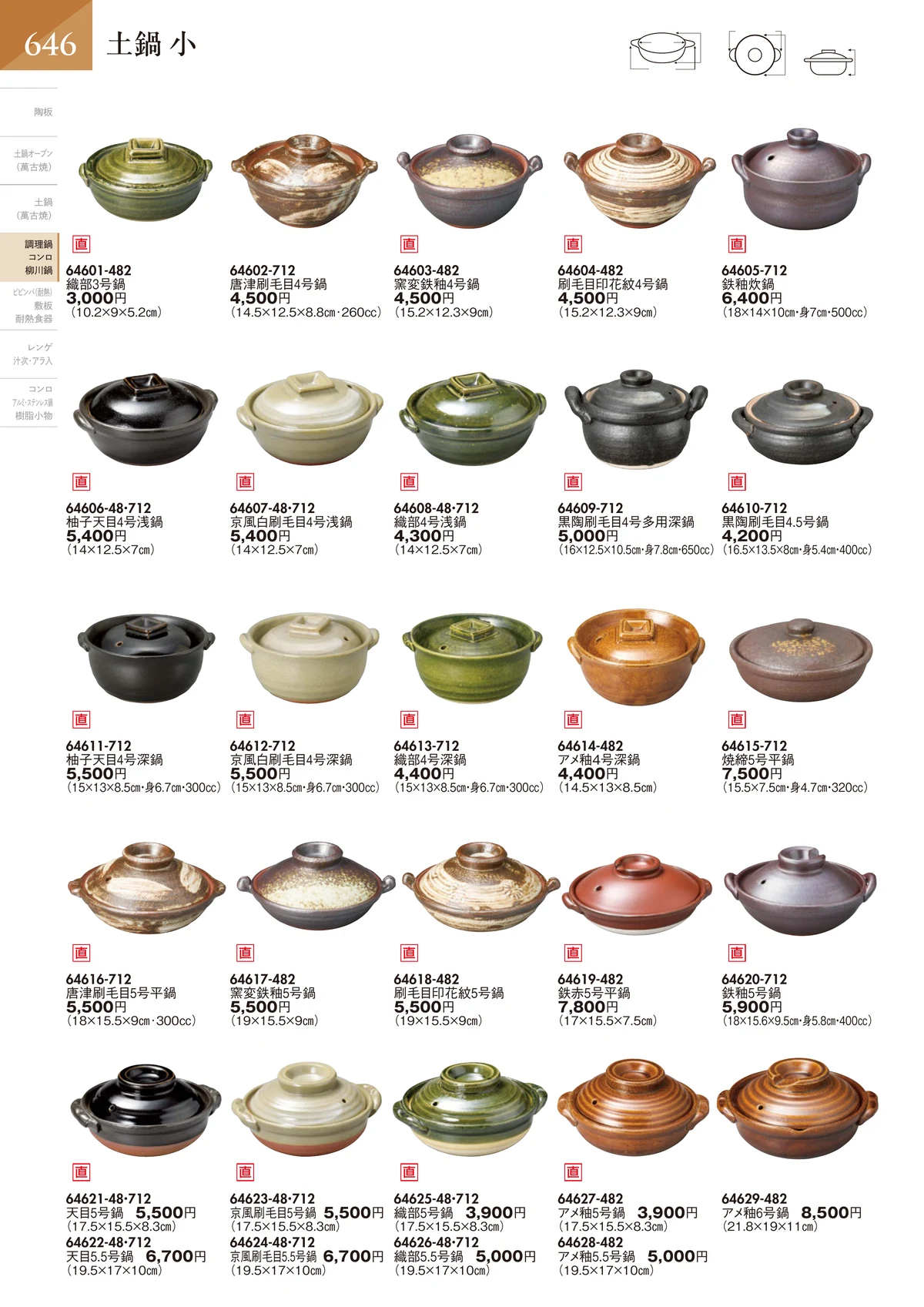 陶里vol.32・ページ番号647・蓋付陶板・柳川鍋