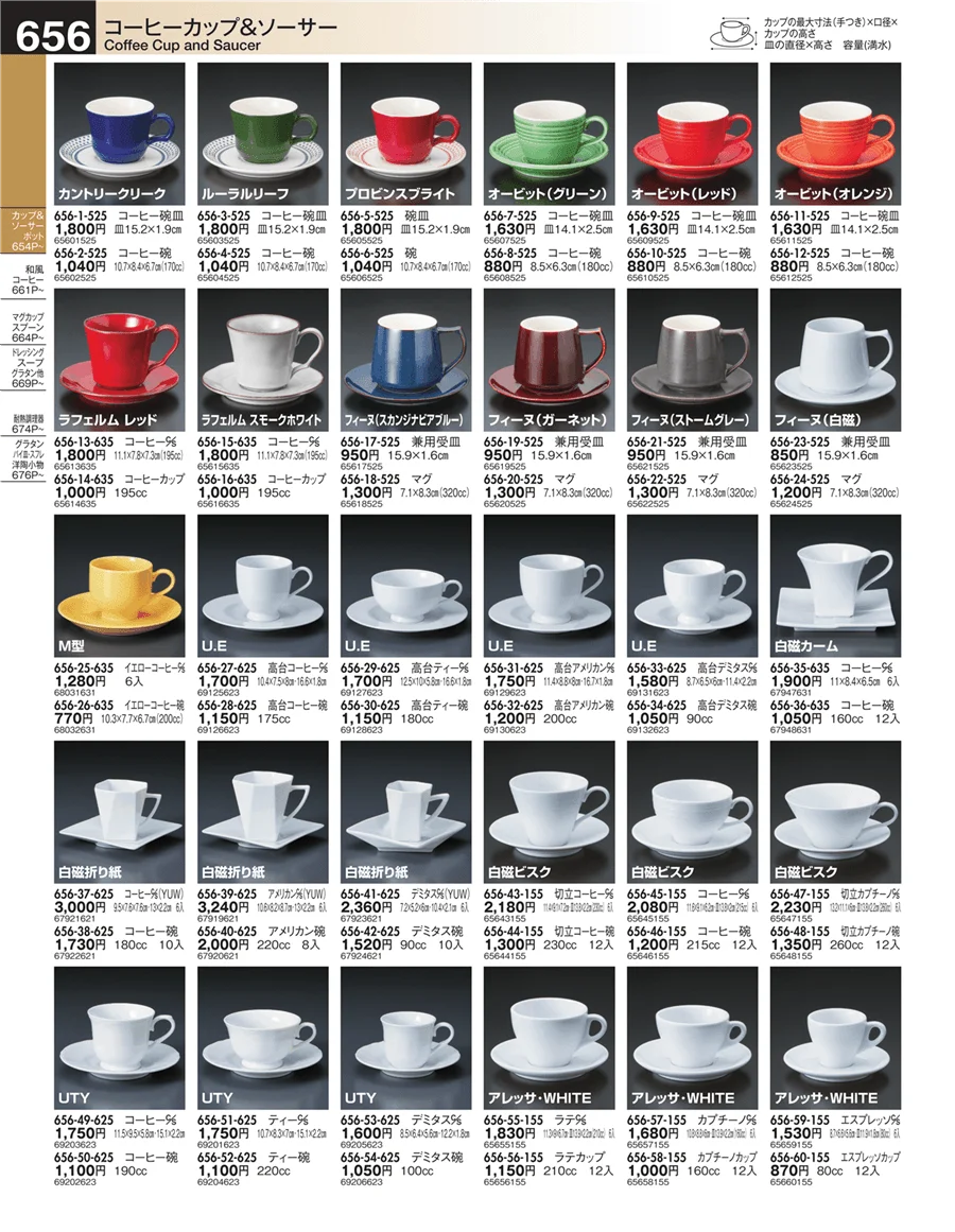 コーヒーカップ&ソーサー ページ656