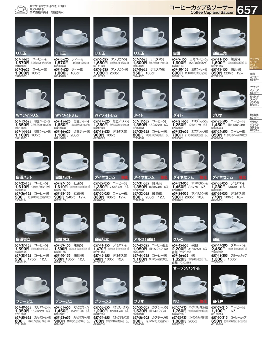 コーヒーカップ&ソーサー ページ657