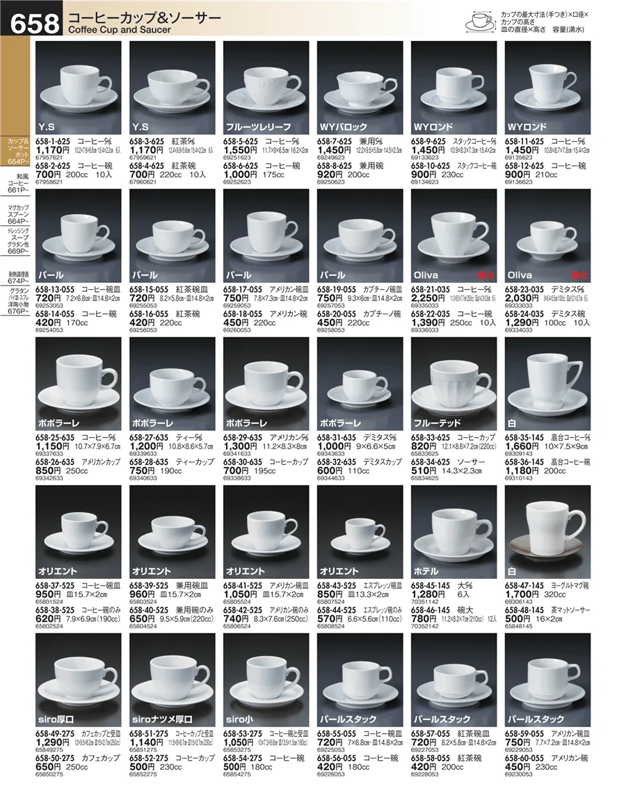 コーヒーカップ&ソーサー ページ658