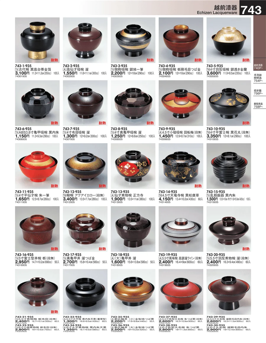 越前漆器 ページ743