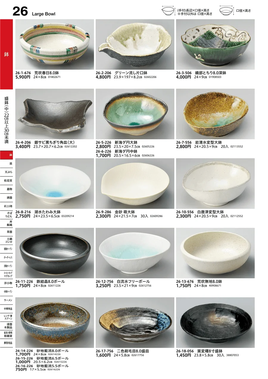 盛鉢（中）（22cm以上30cm未満） ページ26