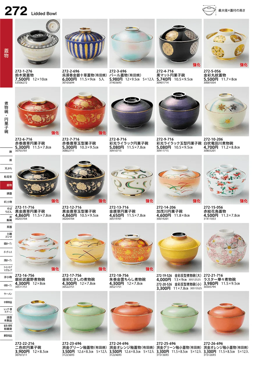 煮物碗・円菓子碗 ページ272