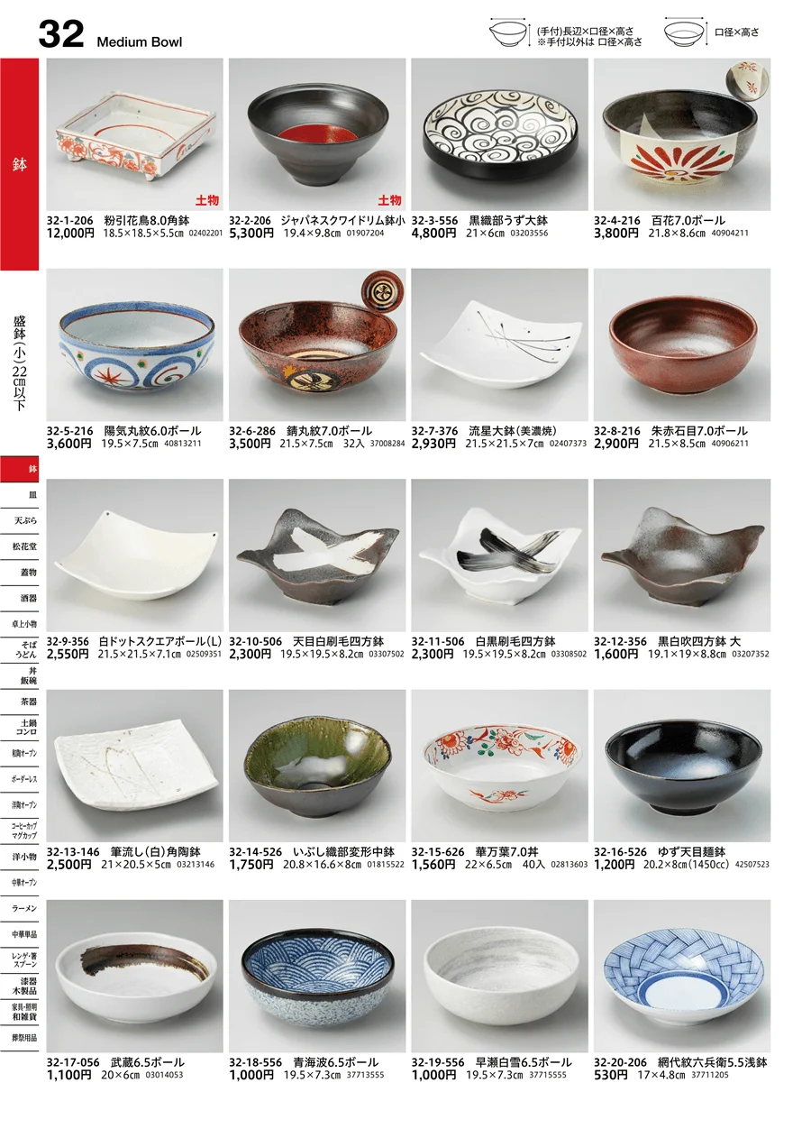 盛鉢（小）（22cm以下） ページ32