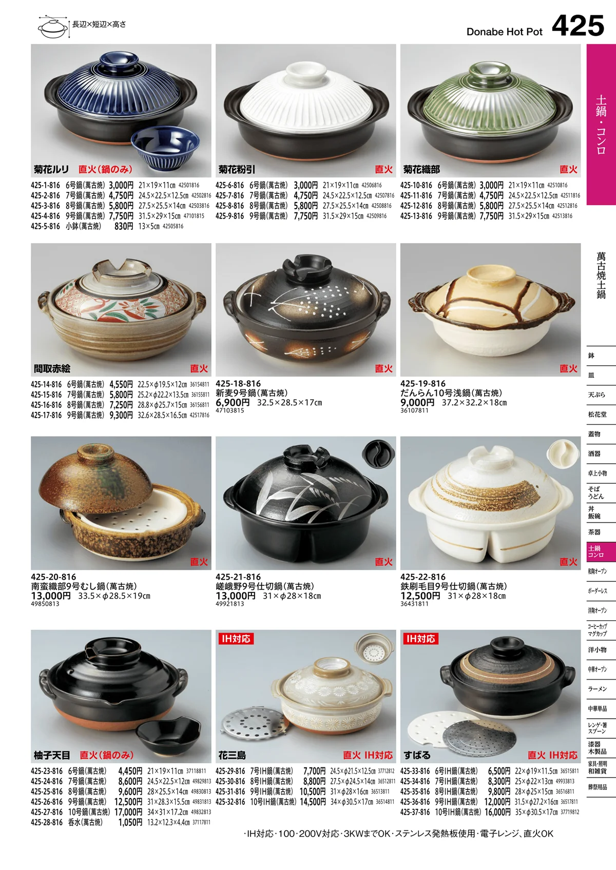 うつわvol.16・ページ番号425・萬古焼土鍋