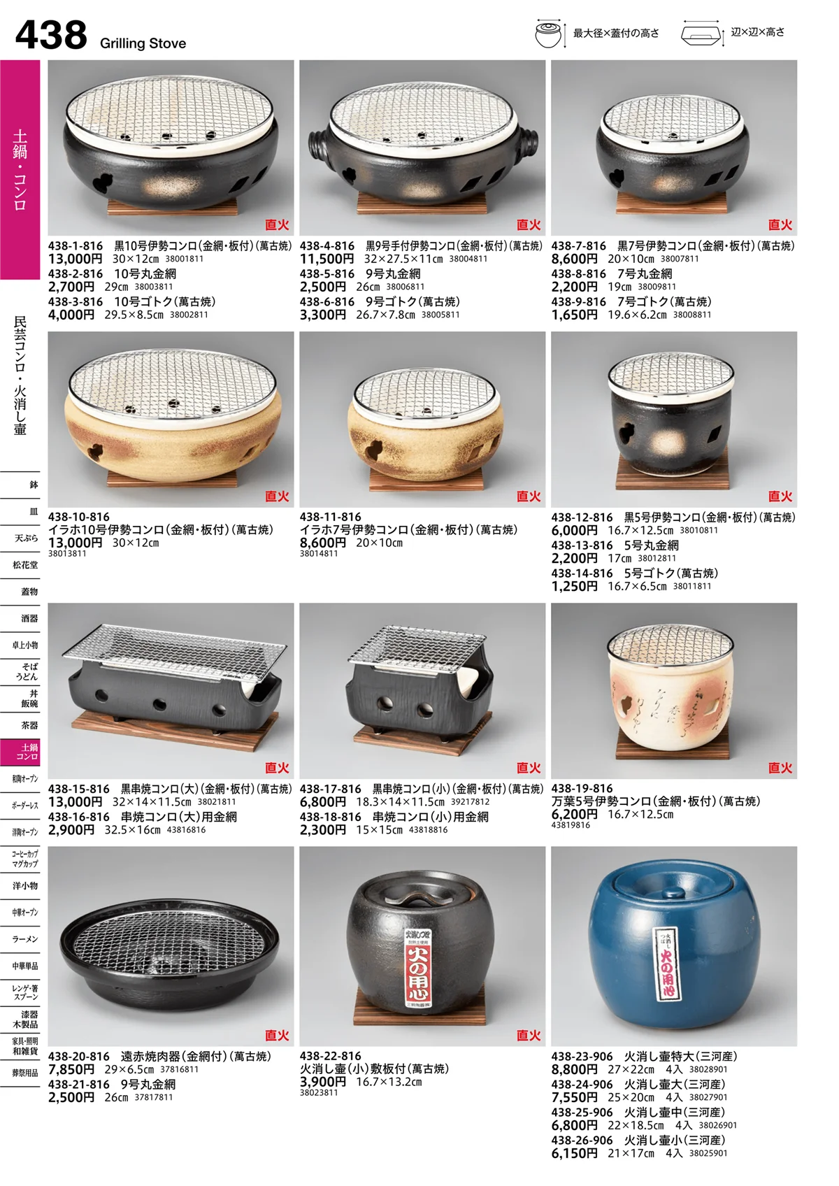 うつわvol.16・ページ番号438・民芸コンロ・火消し壷