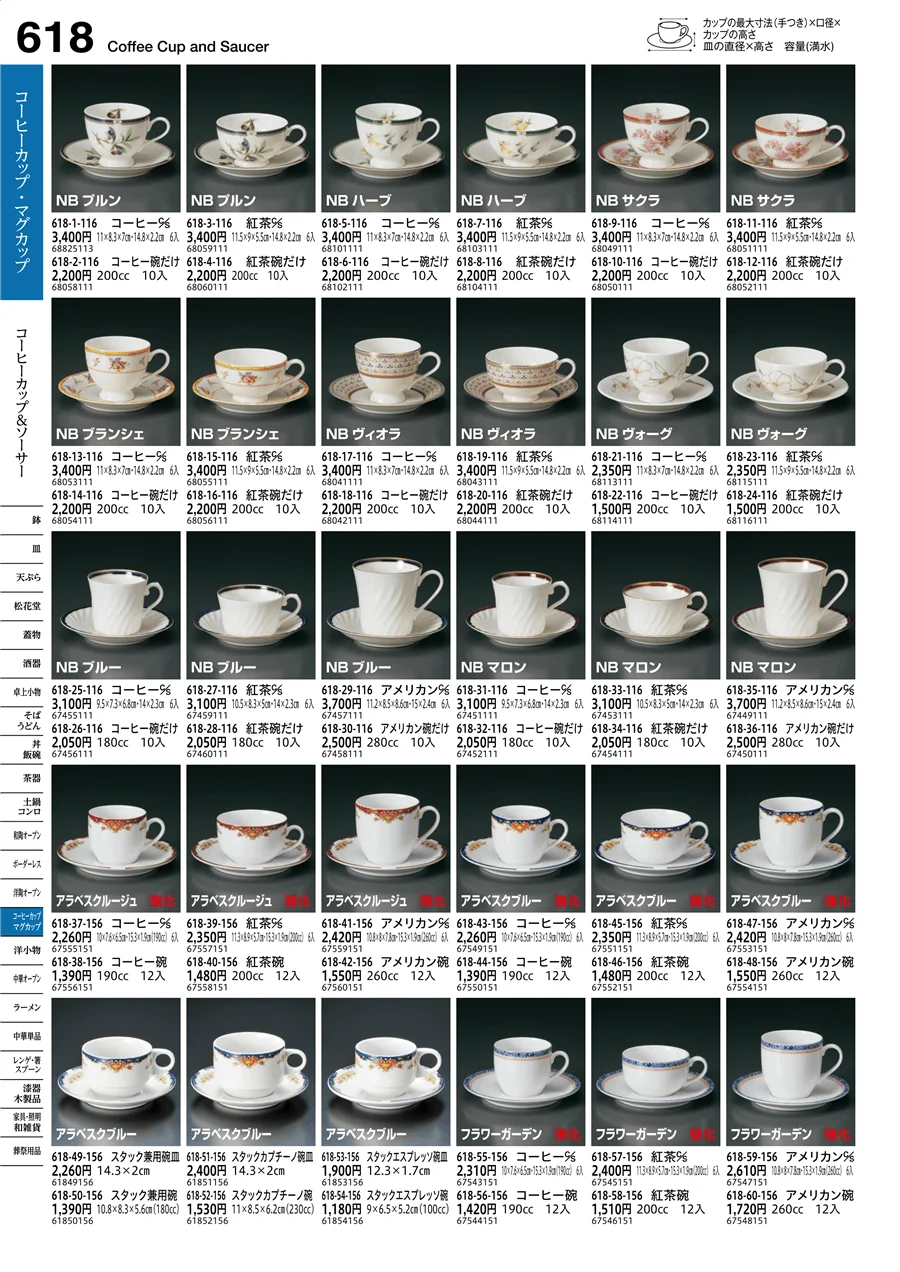 コーヒーカップ＆ソーサー ページ618