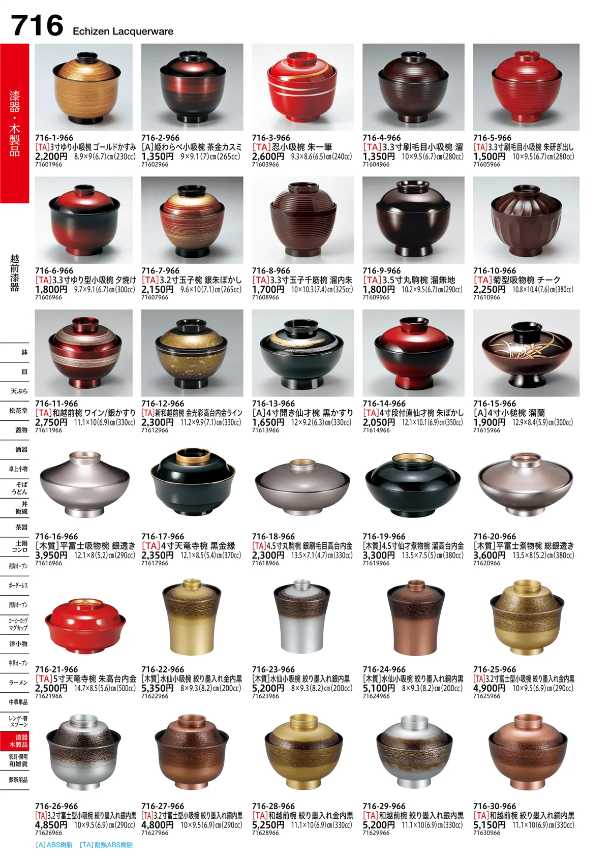 うつわvol.16・ページ番号716・越前漆器