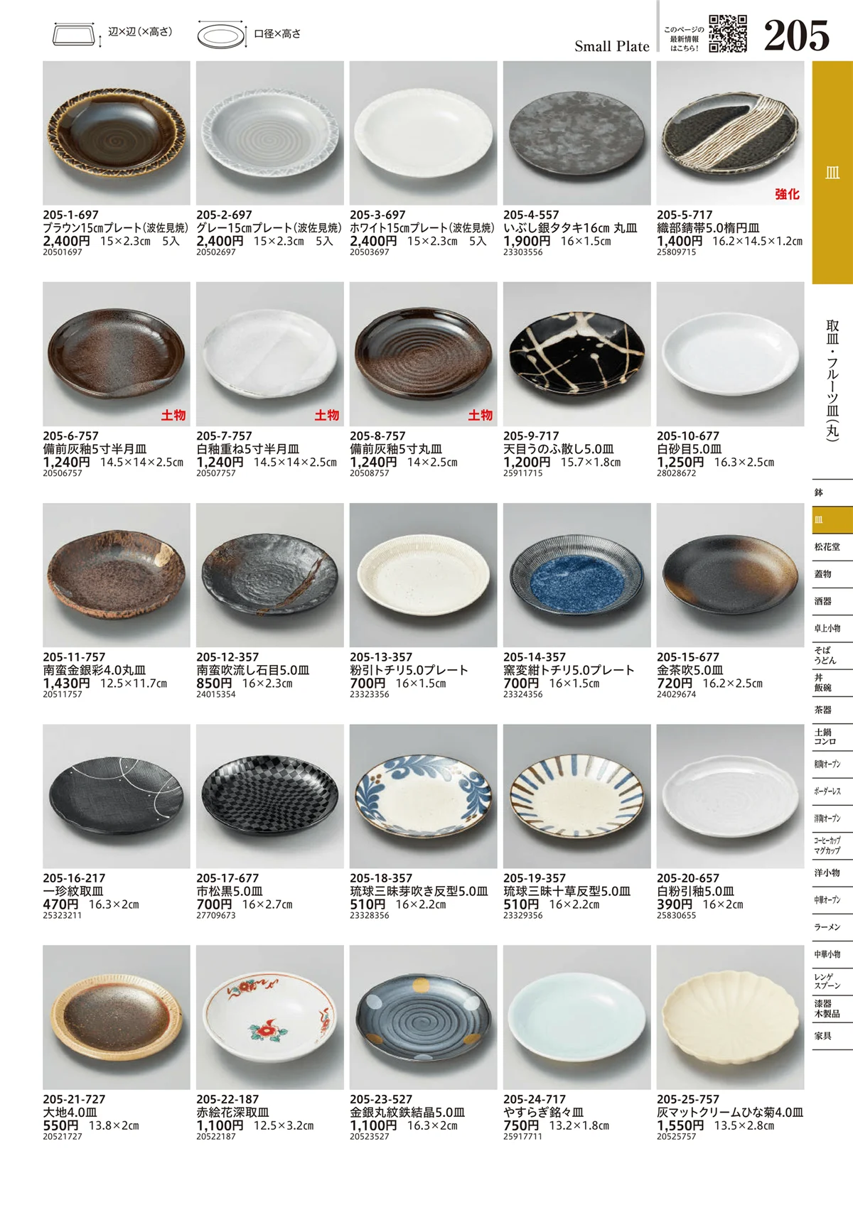 うつわvol.17・ページ番号205・取皿・フルーツ皿（丸）
