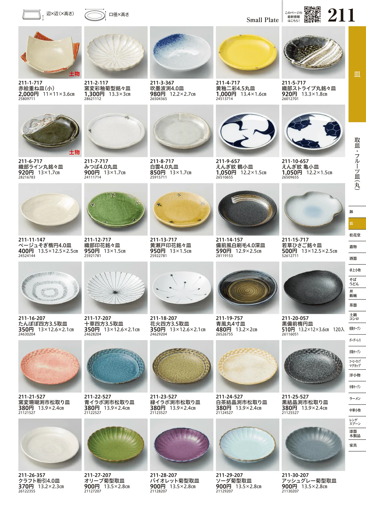 うつわvol.17・ページ番号211・取皿・フルーツ皿（丸）