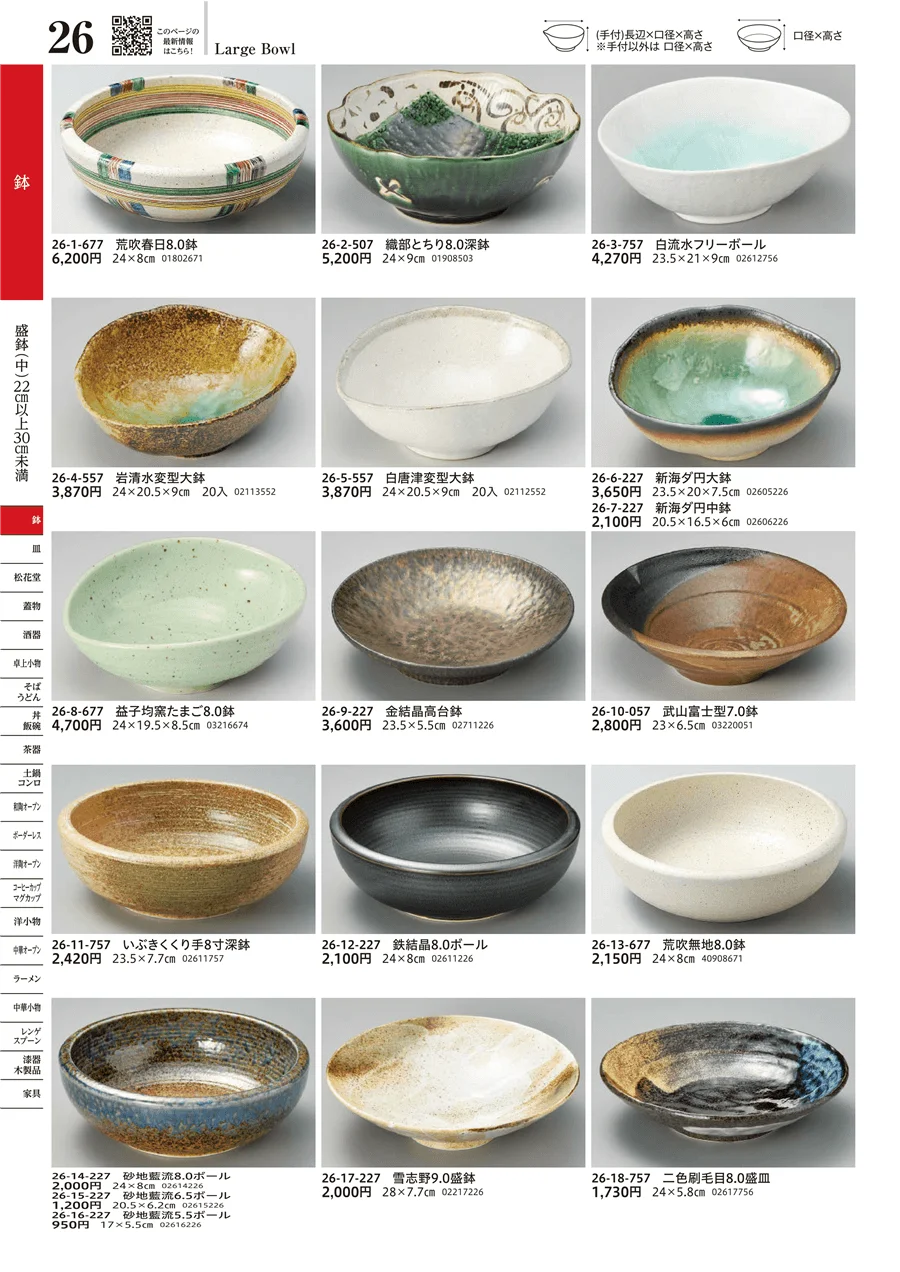 盛鉢（中）（22cm以上30cm未満） ページ26