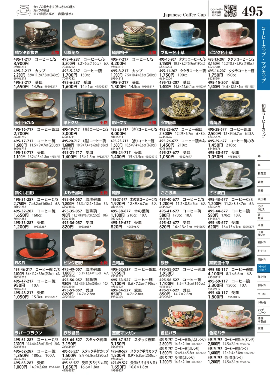 和風コーヒーカップ ページ495