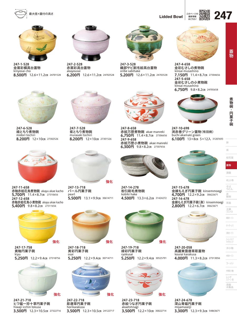 煮物碗・円菓子碗 ページ247