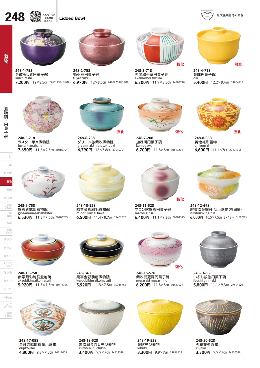 煮物碗・円菓子碗 ページ248