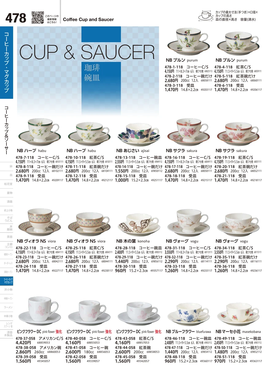 コーヒーカップ＆ソーサー ページ478