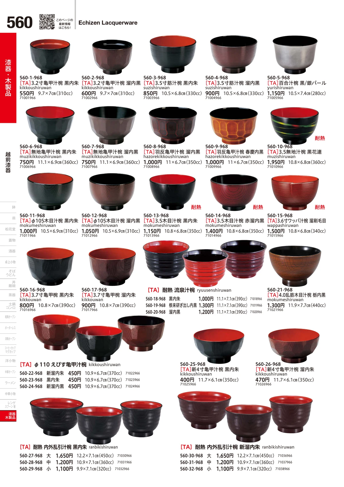 うつわvol.18・ページ番号560・越前漆器
