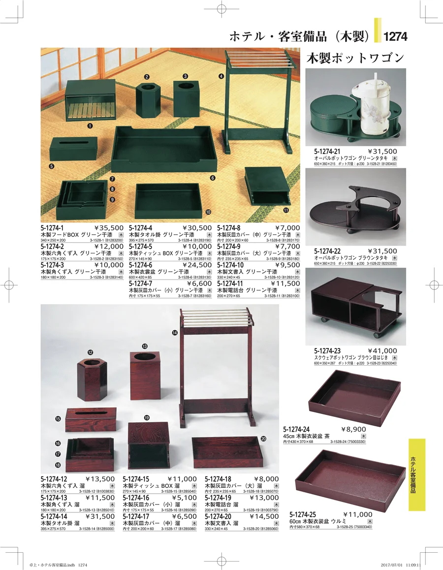 ホテル客室備品・卓上用品・浴室備品 ページ1274