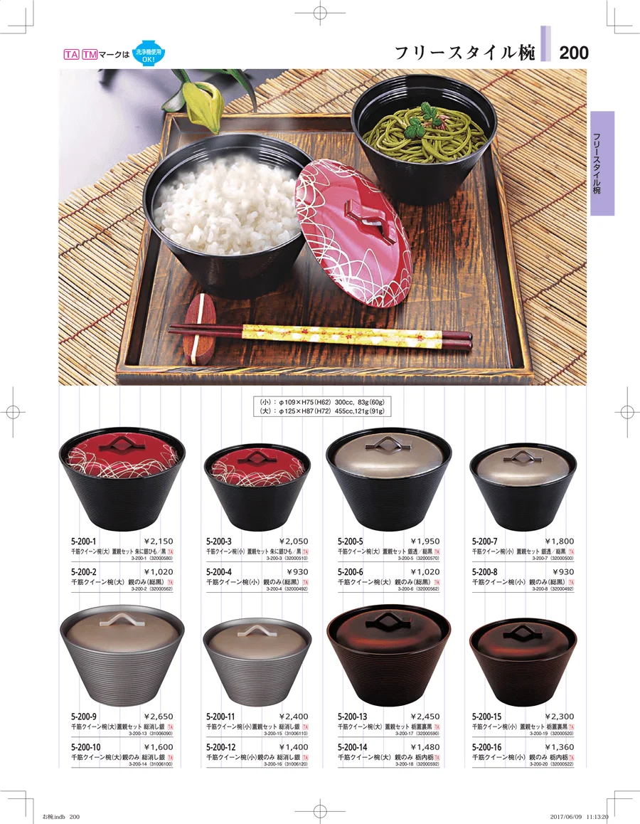 お椀・丼・飯器・鉢 ページ200