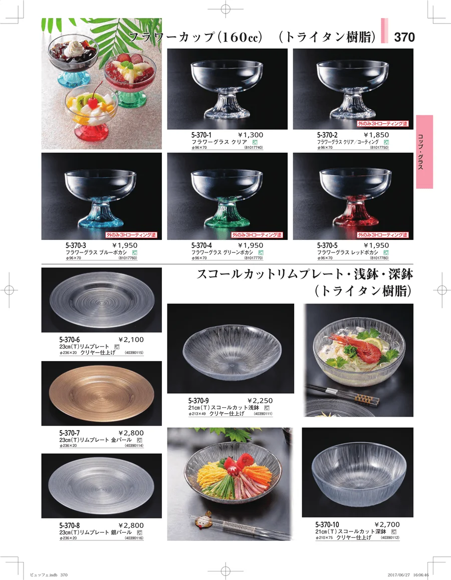 ガラス・アクリル・取皿 ページ370
