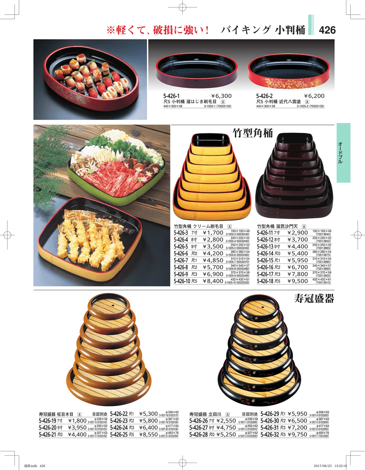 やすらぎ・ページ番号426・盛器・バイキング・プレート・珍味陶器