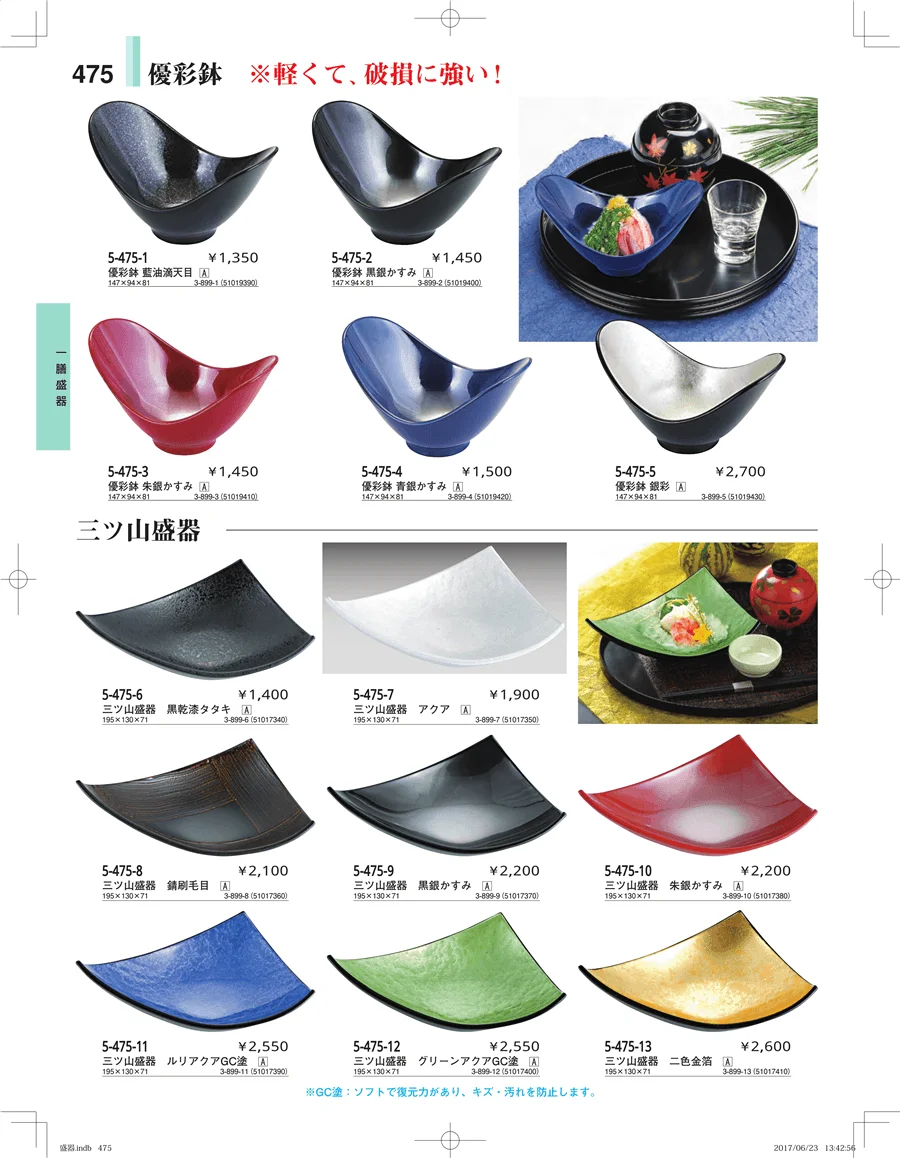 盛器・バイキング・プレート・珍味陶器 ページ475