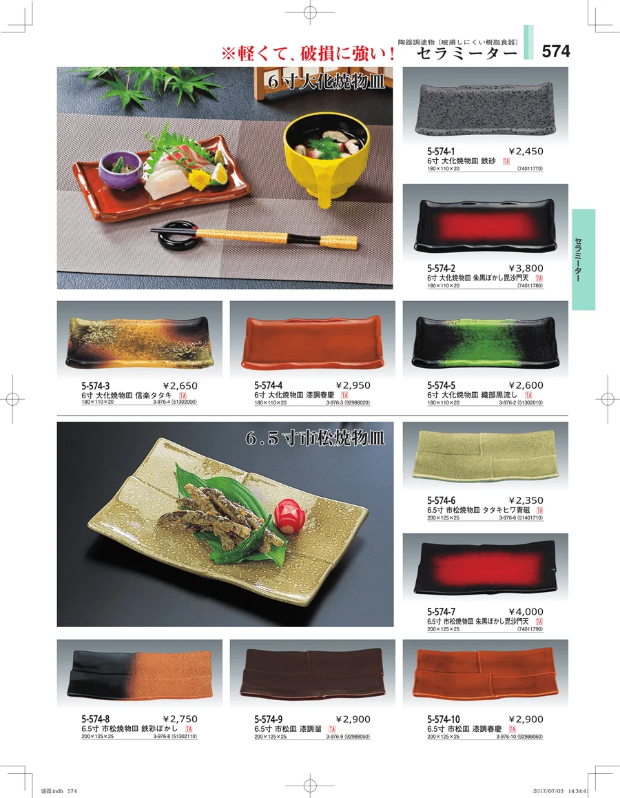 盛器・バイキング・プレート・珍味陶器 ページ574
