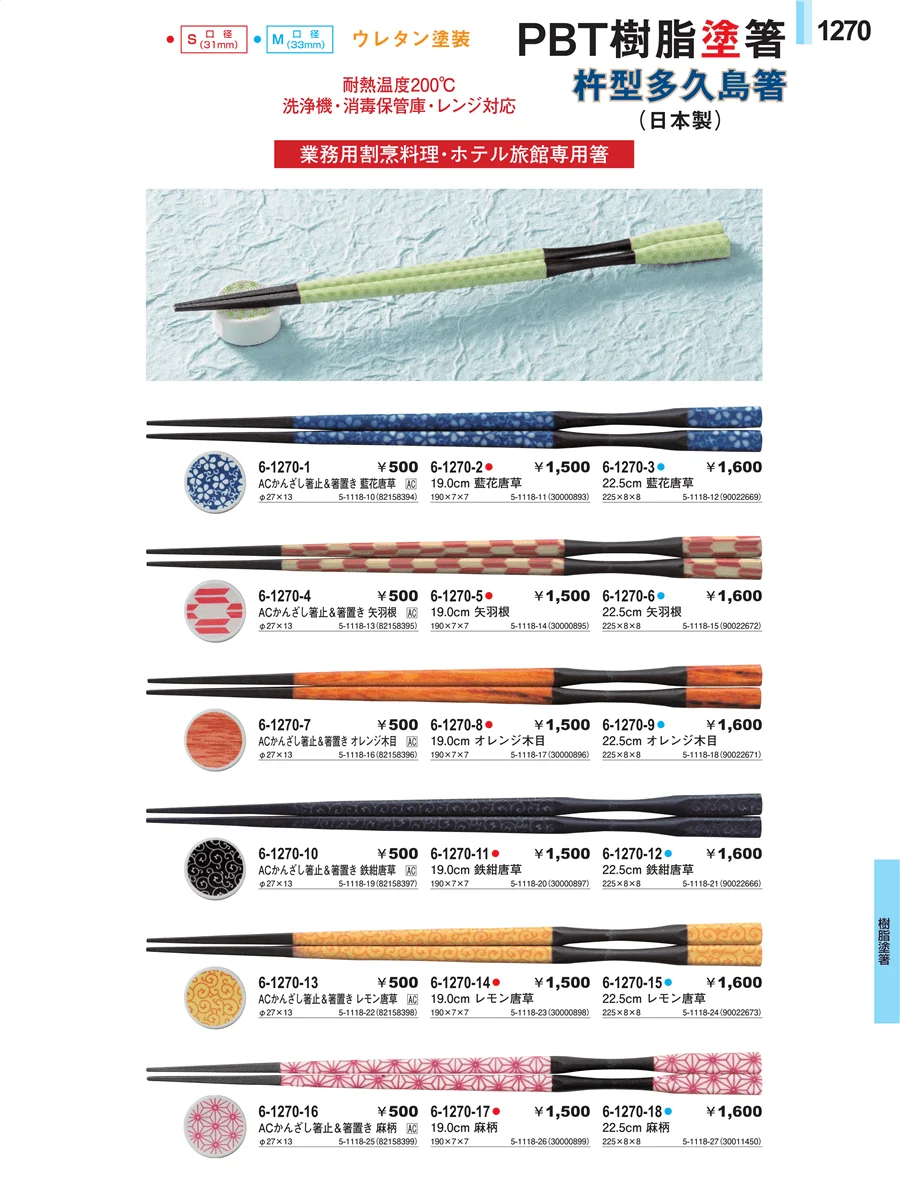 樹脂塗箸 ページ1270