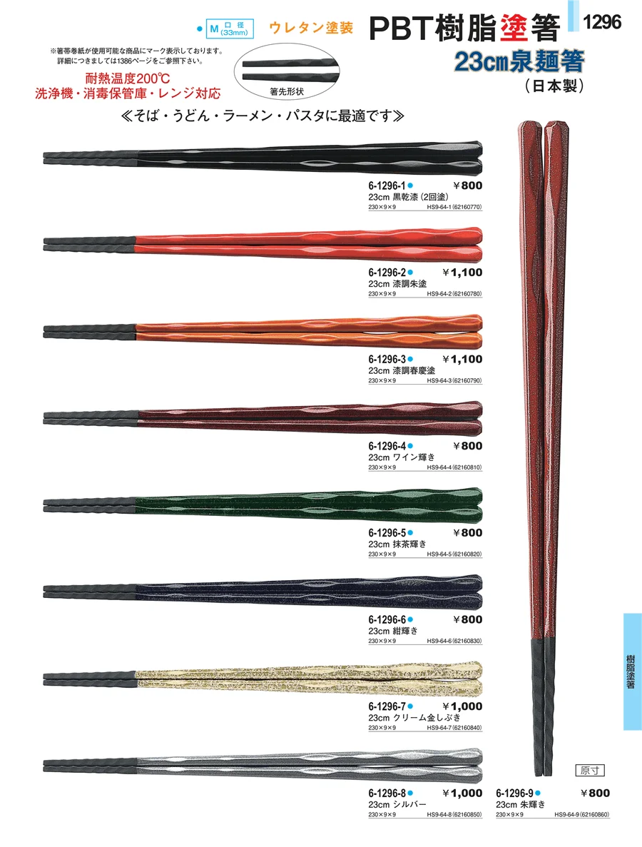樹脂塗箸 ページ1296