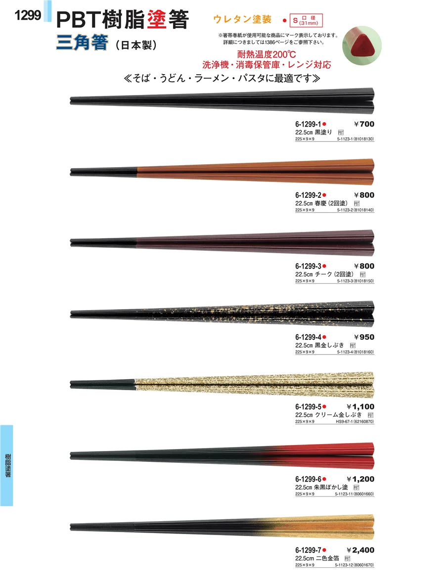 樹脂塗箸 ページ1299
