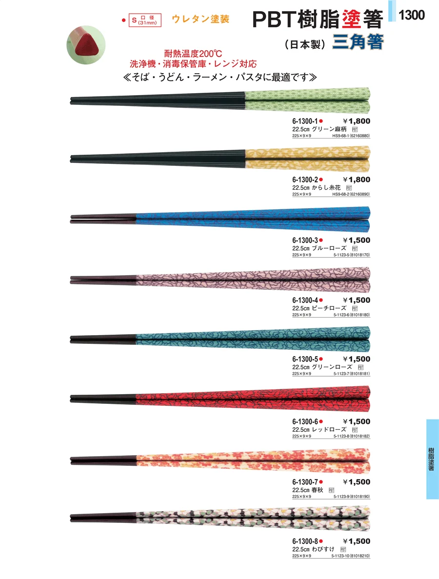樹脂塗箸 ページ1300