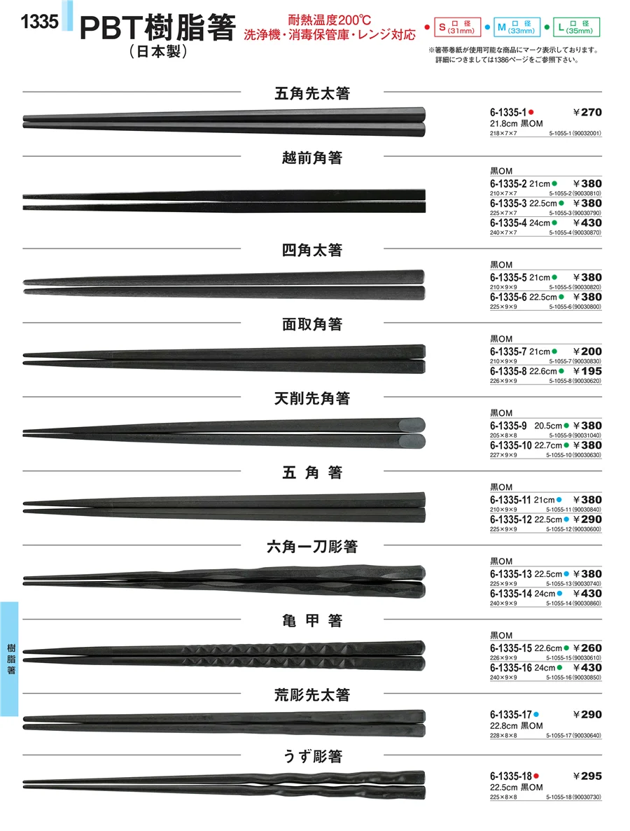 樹脂箸 ページ1335