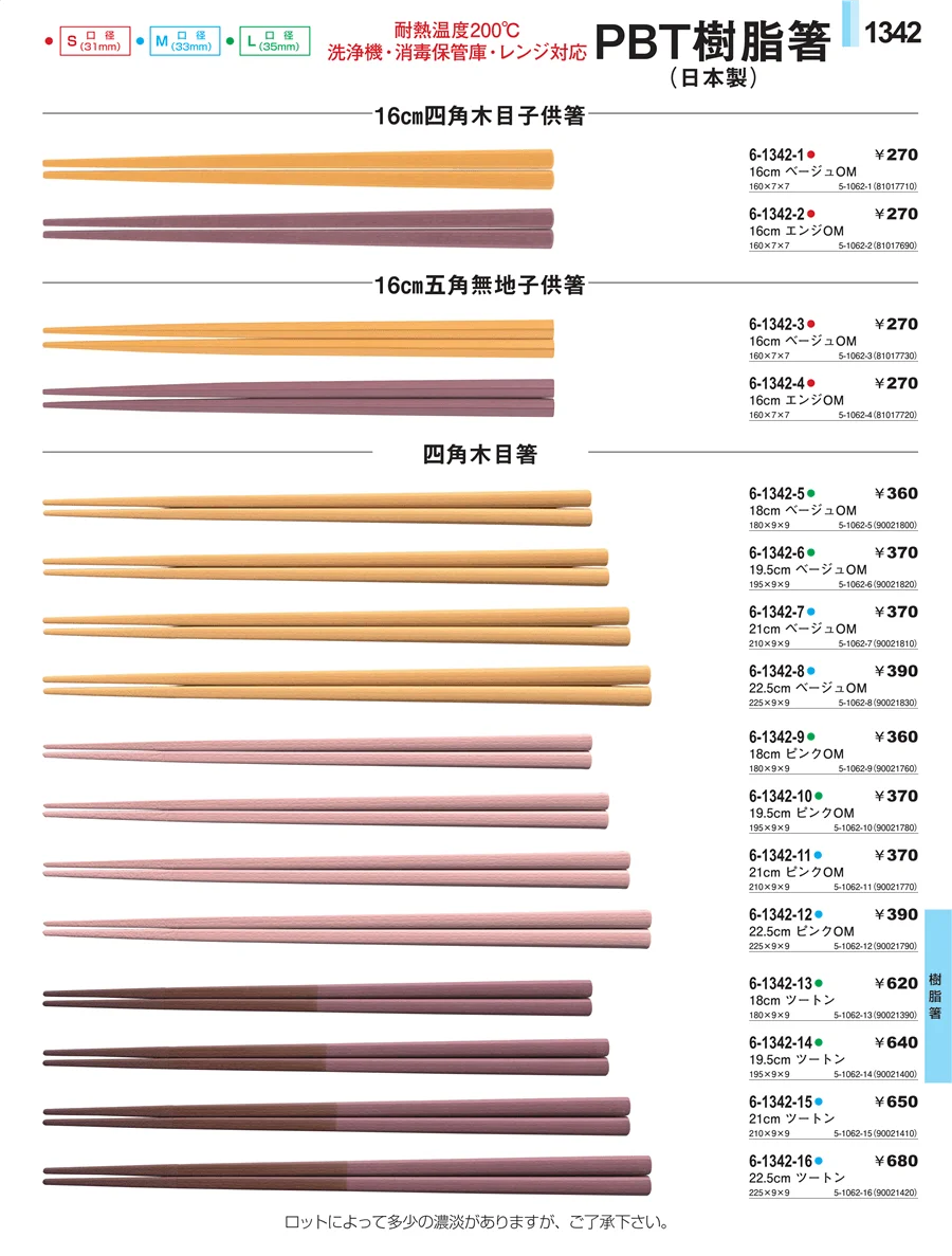 樹脂箸 ページ1342