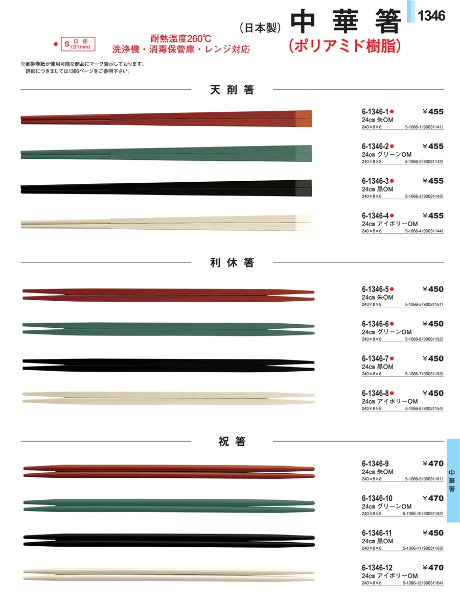 樹脂箸 ページ1346