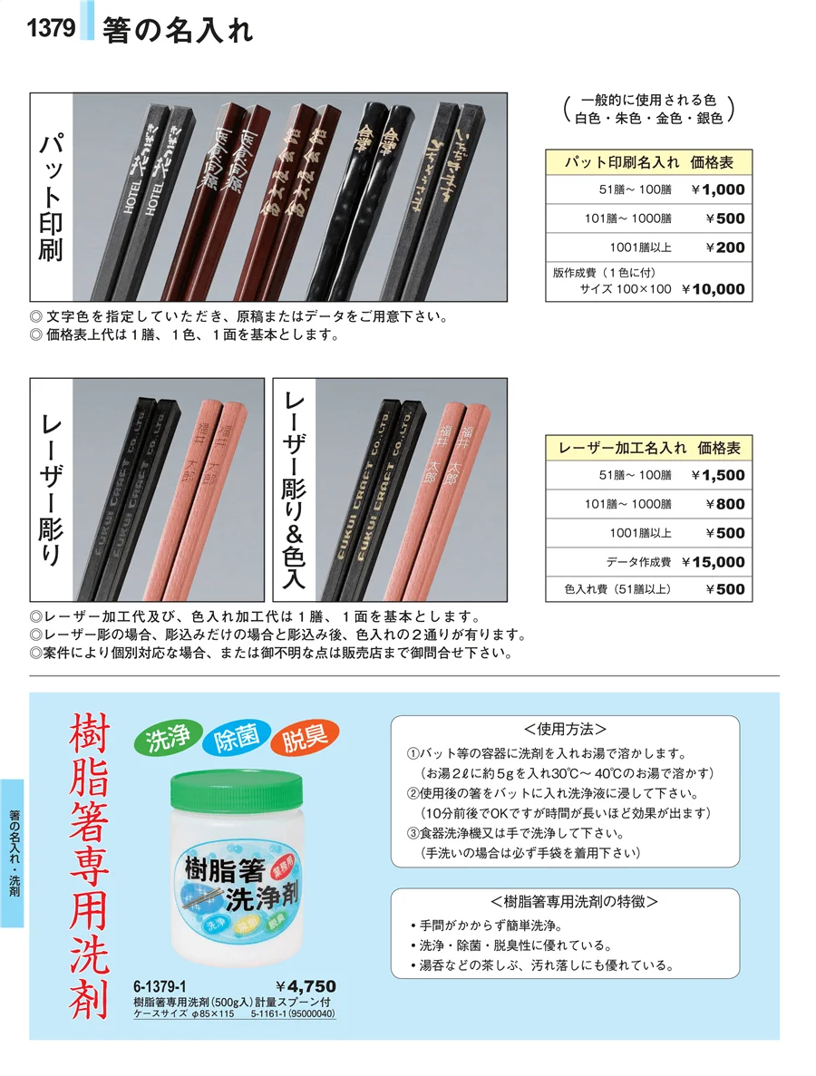 樹脂箸専用洗剤 ページ1379