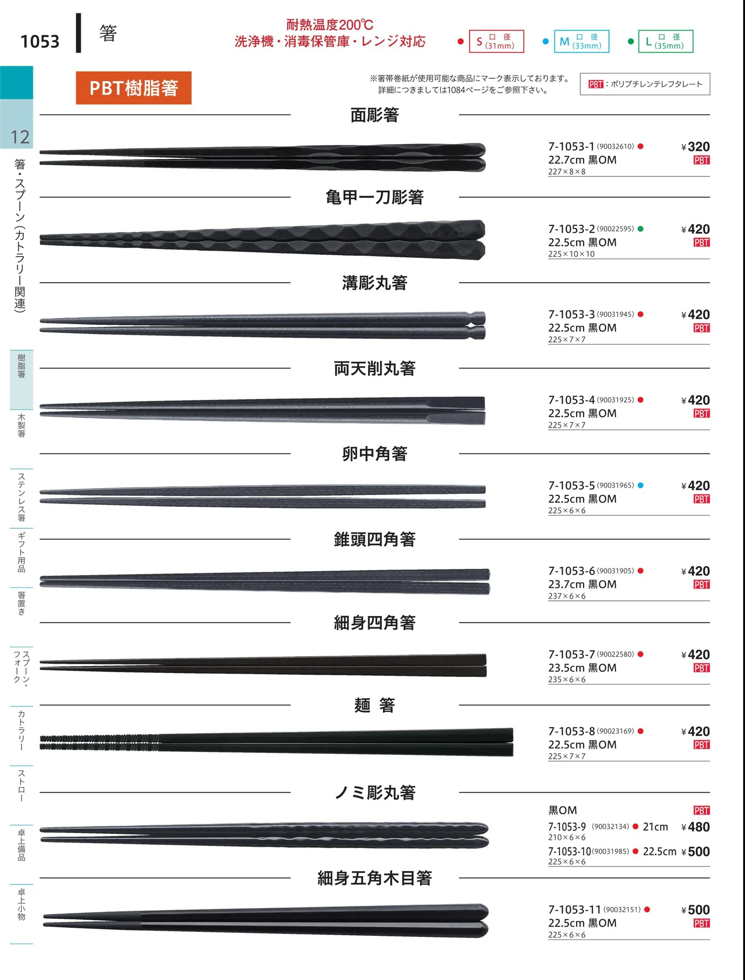 やすらぎvol.34・ページ番号1053・塗箸（PBT）