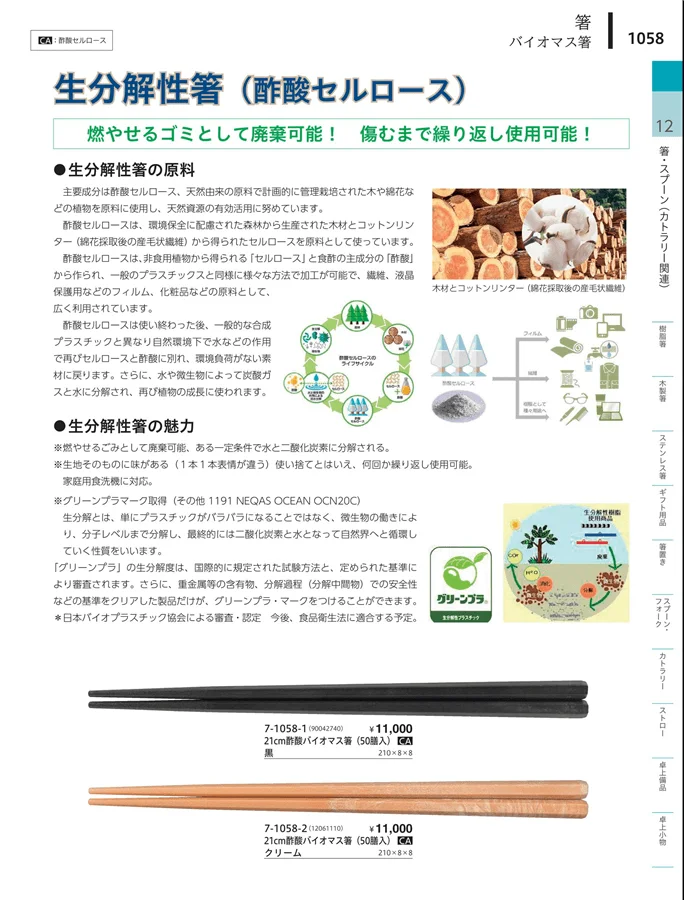 バイオマス箸 ページ1058
