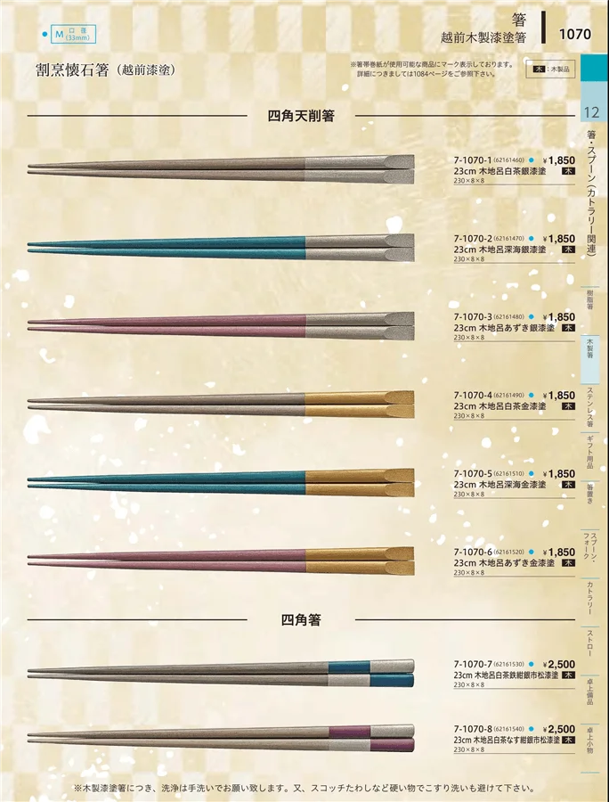 ステンレス箸 ページ1070