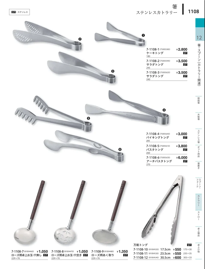 トング・はさみ ページ1108