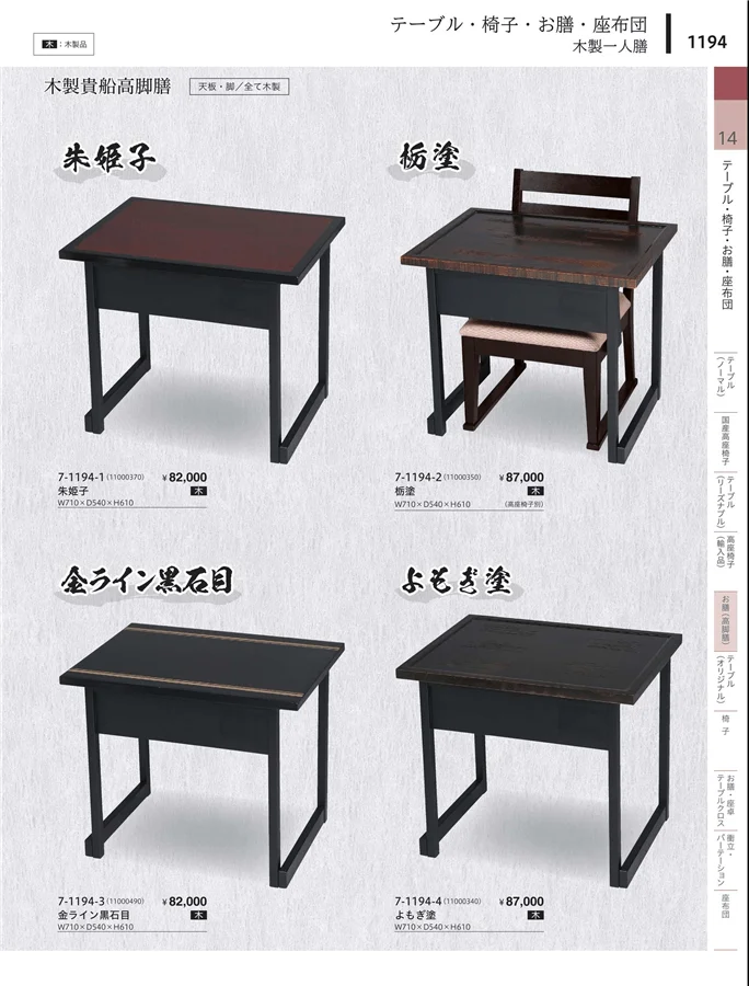 お膳（高座椅子使用） ページ1194