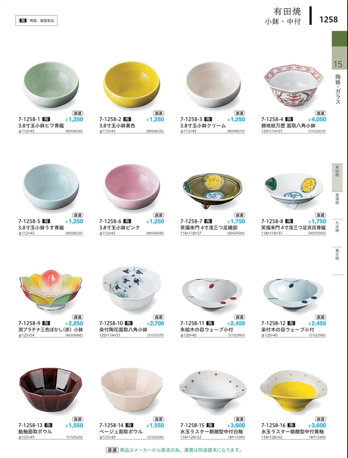 小鉢・小皿・変形皿・中付 ページ1258