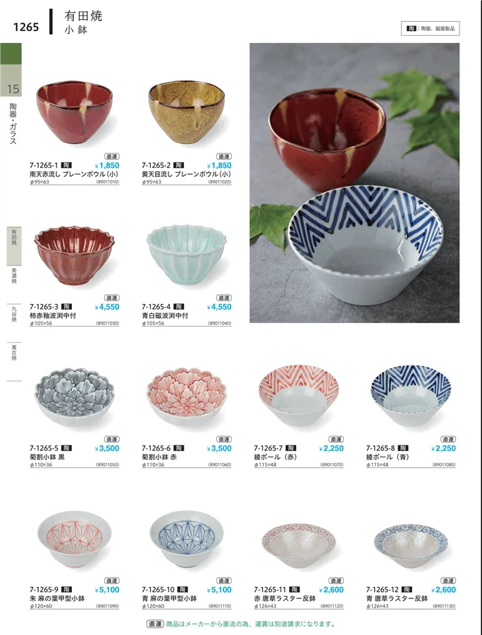 小鉢・小皿・変形皿・中付 ページ1265