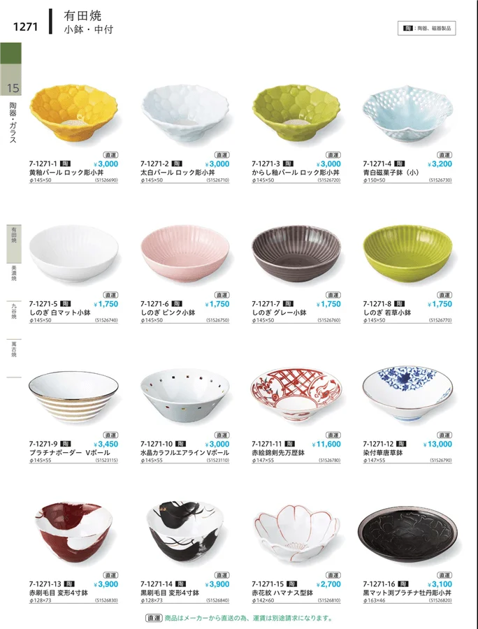 小鉢・小皿・変形皿・中付 ページ1271