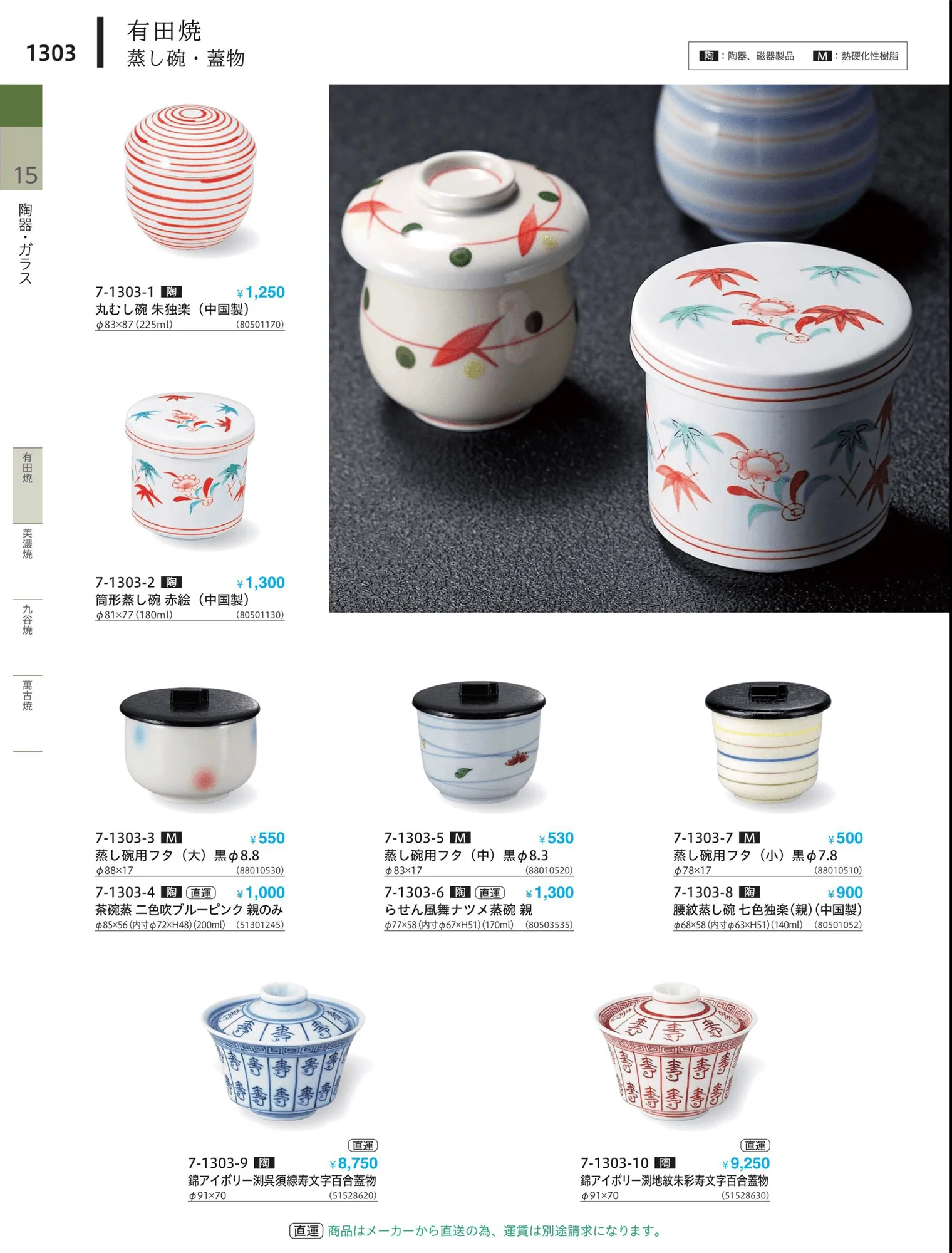 やすらぎvol.34・ページ番号1303・茶碗・蓋物