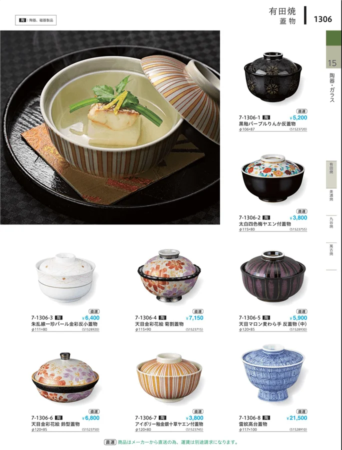茶碗・蓋物 ページ1306
