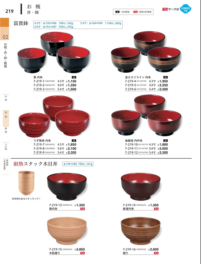 小丼・鉢 ページ219