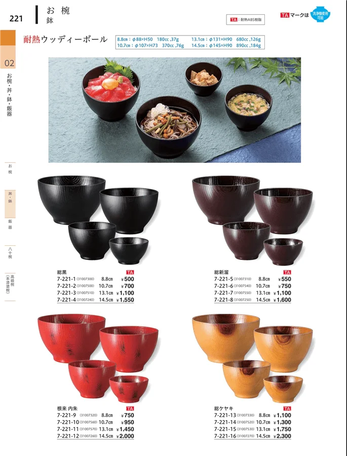 小丼・鉢 ページ221
