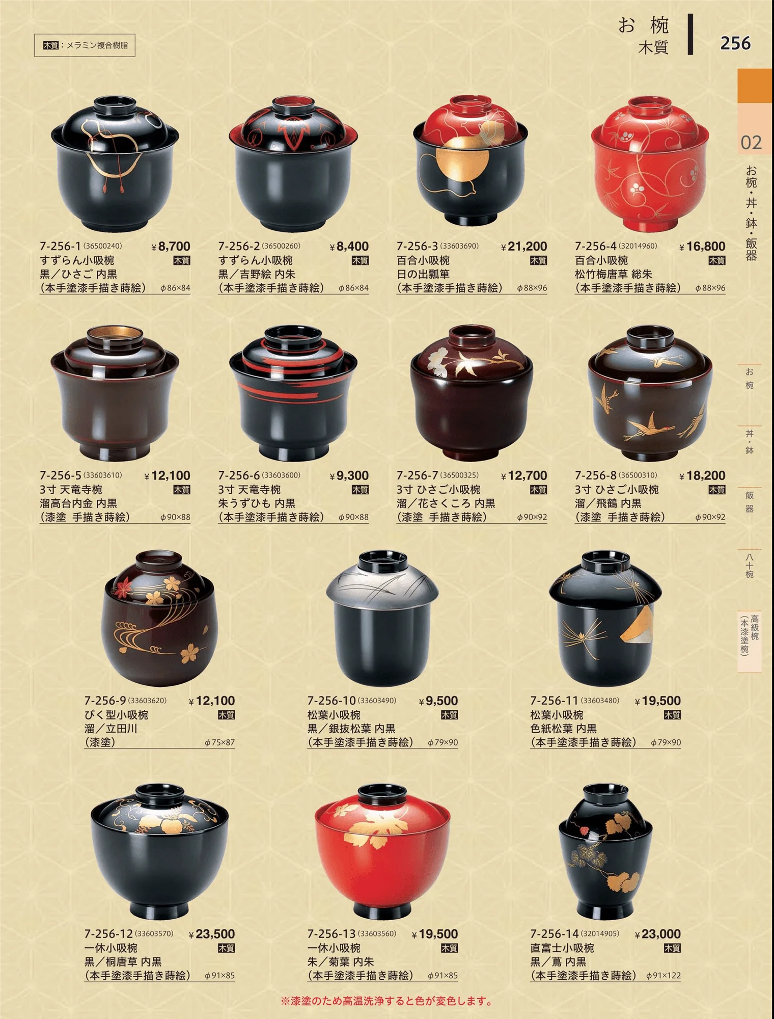 やすらぎvol.34・ページ番号256・高級椀