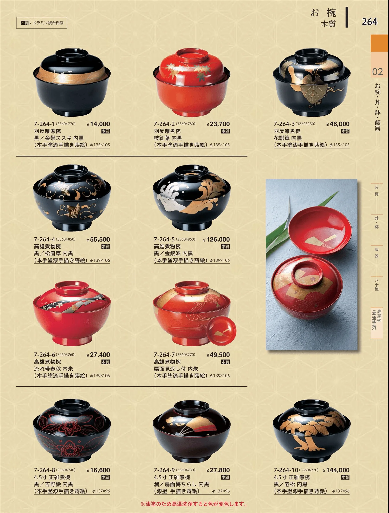 やすらぎvol.34・ページ番号264・高級椀